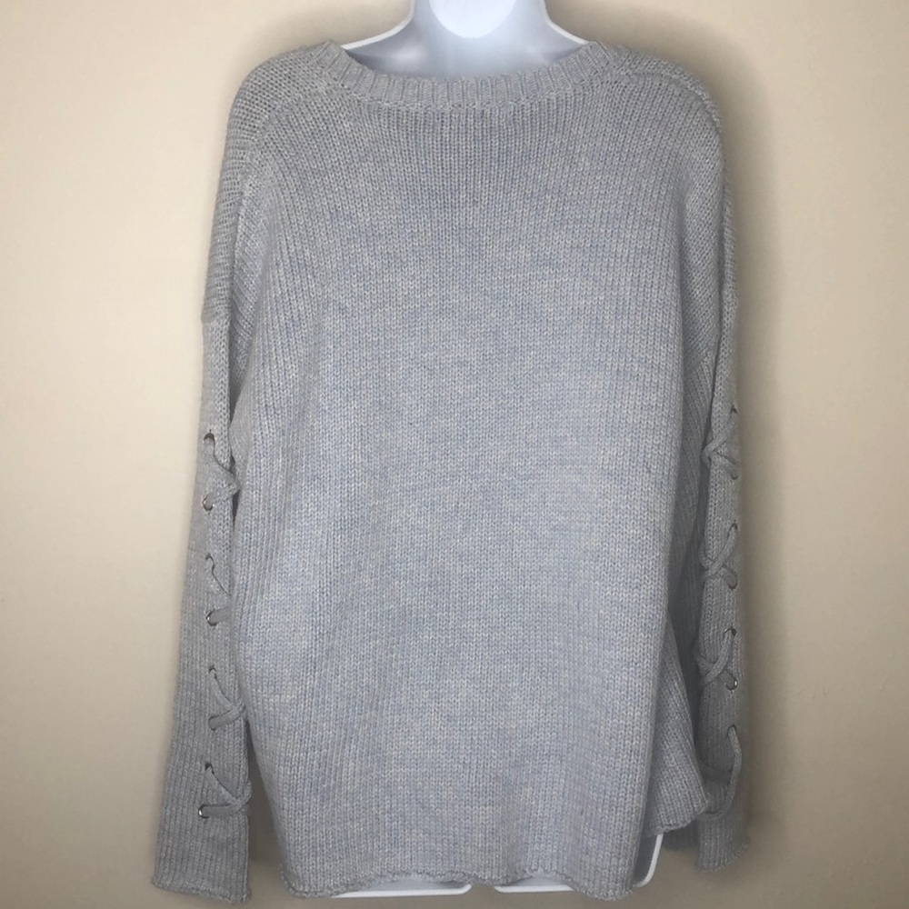 John+Jenn lace up knitted sweater size L - Picture 4 of 7